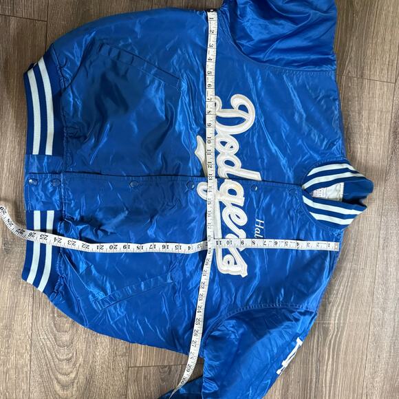 Vintage 80s 90s Starter Baseball Los Angeles Dodgers Satin Bomber Jacket Sz XL - Picture 5 of 8